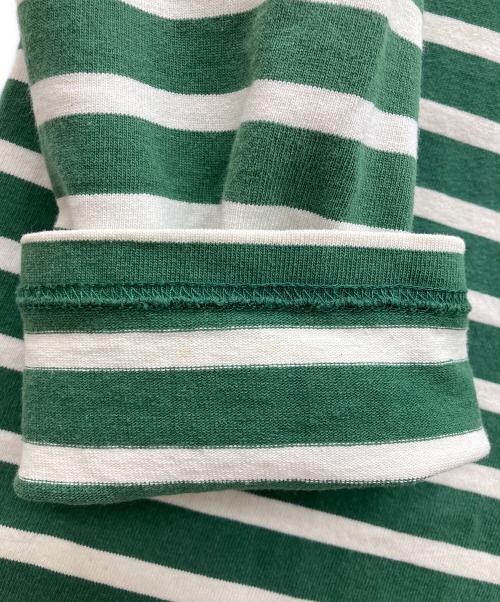 maison kitsune（メゾンキツネ）maison kitsune (メゾンキツネ) ボーダーカットソー グリーン サイズ:Lの古着・服飾アイテム