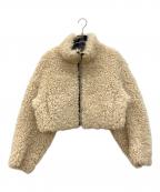 SLYスライ）の古着「LIGHT CROP BOA ブルゾン」｜ベージュ