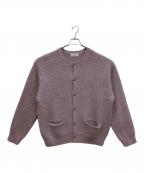 Adam et Ropeアダム エ ロペ）の古着「モヘアミックス オーバーサイズ クルーネックカーディガン」｜ピンク