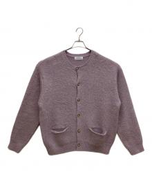 Adam et Rope（アダム エ ロペ）の古着「モヘアミックス オーバーサイズ クルーネックカーディガン」｜ピンク