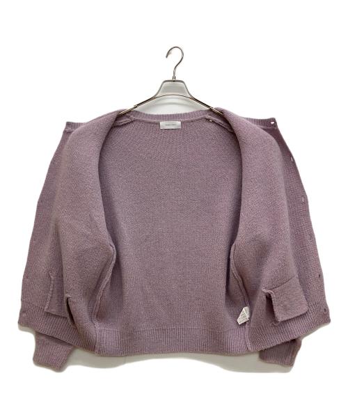 Adam et Rope（アダム エ ロペ）Adam et Rope (アダム エ ロペ) モヘアミックス オーバーサイズ クルーネックカーディガン ピンク サイズ:Mの古着・服飾アイテム