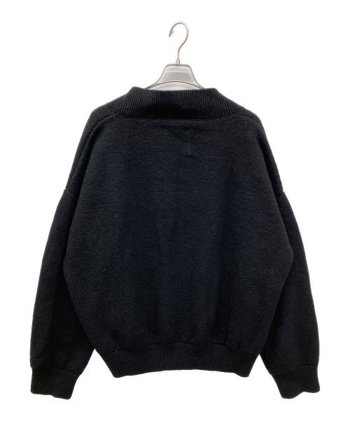 UNUSED（アンユーズド）UNUSED (アンユーズド) v-neck knit LAMPO ZIPPER　Vネックニット ブラック サイズ:1の古着・服飾アイテム