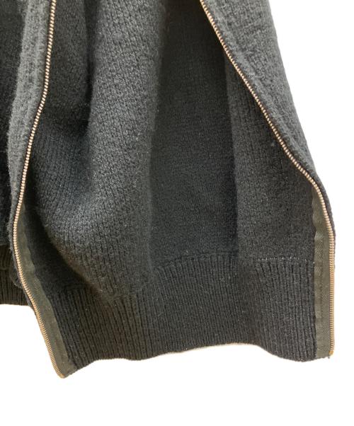 UNUSED（アンユーズド）UNUSED (アンユーズド) v-neck knit LAMPO ZIPPER　Vネックニット ブラック サイズ:1の古着・服飾アイテム