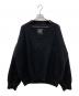 UNUSED（アンユーズド）の古着「v-neck knit LAMPO ZIPPER　Vネックニット」｜ブラック