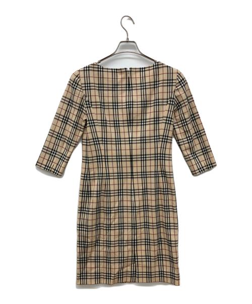 BURBERRY LONDON（バーバリーロンドン）BURBERRY LONDON (バーバリーロンドン) ノバチェックタイトラインワンピース ベージュ サイズ:38の古着・服飾アイテム