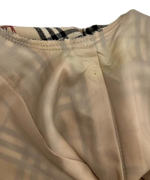 BURBERRY LONDON（バーバリーロンドン）BURBERRY LONDON (バーバリーロンドン) ノバチェックタイトラインワンピース ベージュ サイズ:38の古着・服飾アイテム