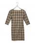 BURBERRY LONDON（バーバリーロンドン）の古着「ノバチェックタイトラインワンピース」｜ベージュ