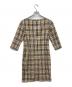 BURBERRY LONDON (バーバリーロンドン) ノバチェックタイトラインワンピース ベージュ サイズ:38：8000円