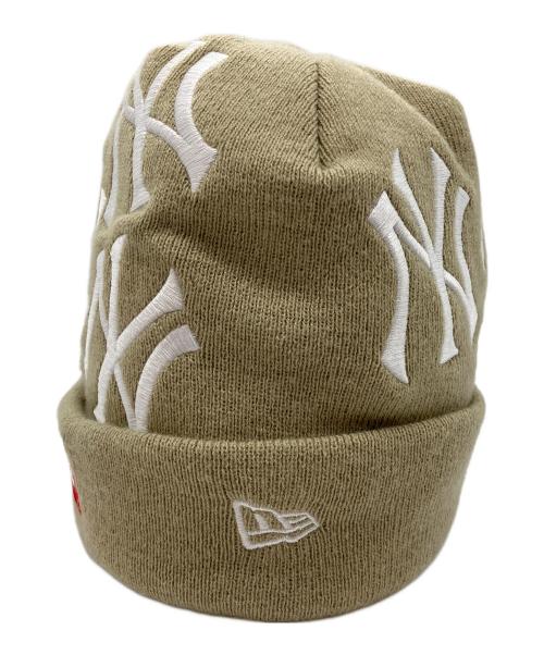 SUPREME（シュプリーム）Supreme (シュプリーム) New Era (ニューエラ) New York Yankees MLB ボックスロゴ ニット ビーニー Box Logo Beanie ベージュの古着・服飾アイテム