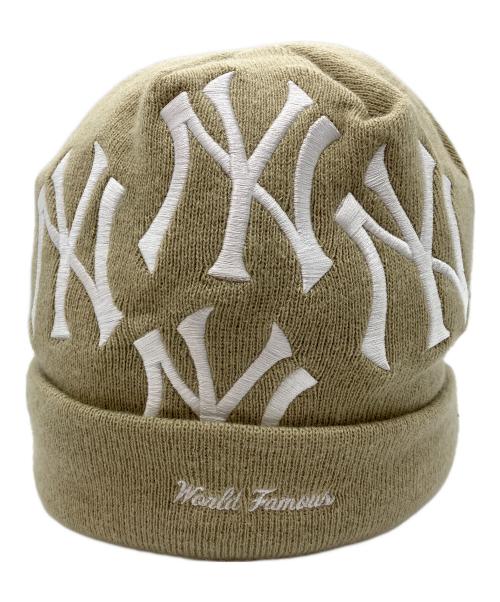 SUPREME（シュプリーム）Supreme (シュプリーム) New Era (ニューエラ) New York Yankees MLB ボックスロゴ ニット ビーニー Box Logo Beanie ベージュの古着・服飾アイテム