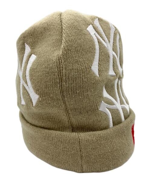 SUPREME（シュプリーム）Supreme (シュプリーム) New Era (ニューエラ) New York Yankees MLB ボックスロゴ ニット ビーニー Box Logo Beanie ベージュの古着・服飾アイテム