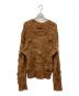 MM6 Maison Margiela（エムエムシックスメゾンマルジェラ）の古着「リバーシブル ニット　Distressed Sweater」｜ブラウン