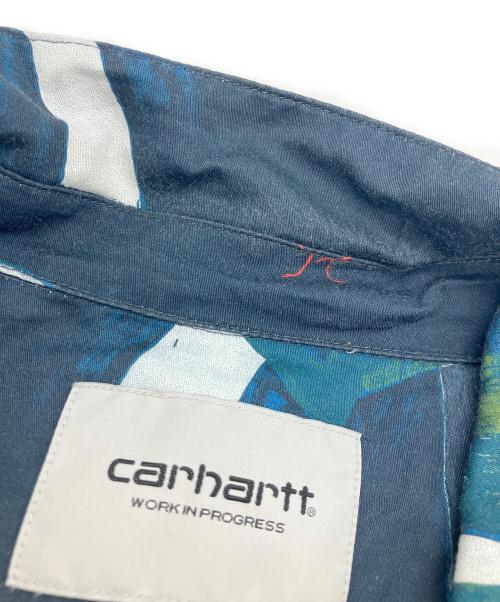 CarHartt（カーハート）CarHartt (カーハート) S/S TOM KROL FLOWERS SHIRT ネイビー サイズ:XLの古着・服飾アイテム