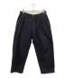 anachronorm（アナクロノーム）の古着「STANDARD TUCK WIDE TROUSERS/スタンダードタックワイドトラウザーズ　チノパン　テーパードパンツ」｜ブラック