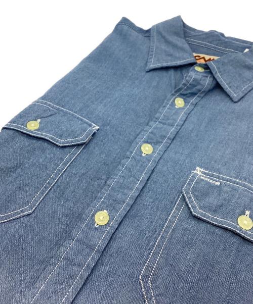camco（カムコ）CAMCO (カムコ) ブルーシャンブレーワークシャツ ブルー サイズ:Lの古着・服飾アイテム