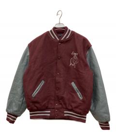 中古・古着通販】Holloway (ホロウェイ) 袖レザースタジャン レッド