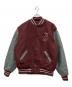 Holloway（ホロウェイ）の古着「レザー切り替え刺繍スタジャン」｜レッド