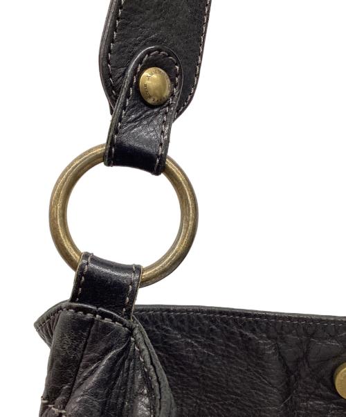 BURBERRY BLUE LABEL（バーバリーロンドンブルーレーベル）BURBERRY BLUE LABEL (バーバリーロンドンブルーレーベル) レザーワンショルダーバッグ ブラックの古着・服飾アイテム