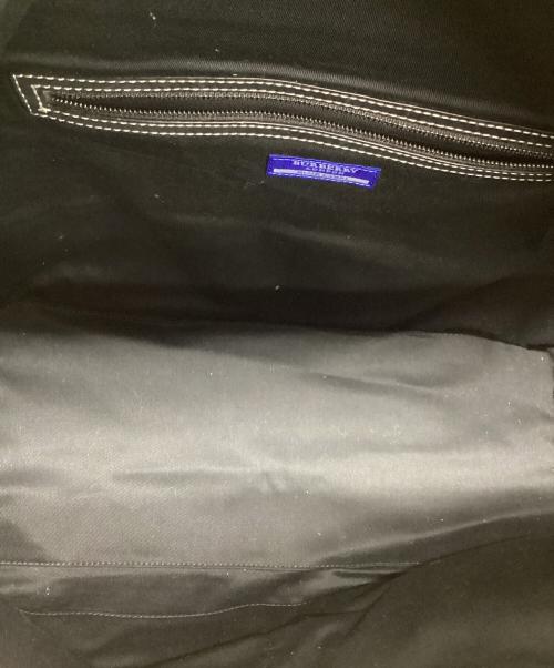 BURBERRY BLUE LABEL（バーバリーロンドンブルーレーベル）BURBERRY BLUE LABEL (バーバリーロンドンブルーレーベル) ホースロゴトートバッグ ブラックの古着・服飾アイテム