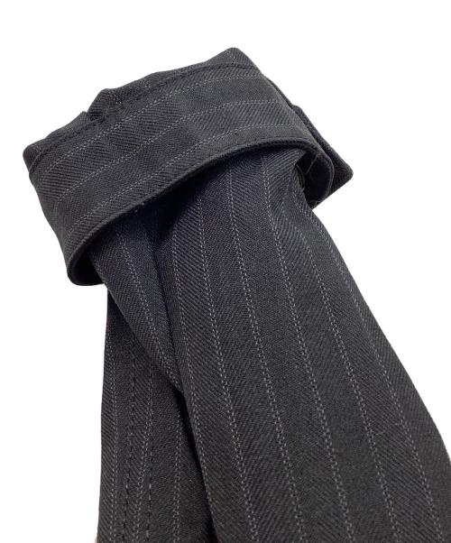 COMME des GARCONS HOMME（コムデギャルソン オム）COMME des GARCONS HOMME (コムデギャルソン オム) シワ加工ストライプジャケット ブラック サイズ:Ｓの古着・服飾アイテム