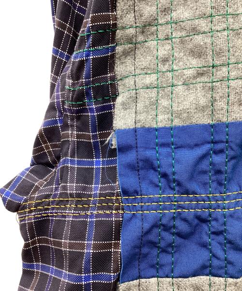 COMME des GARCONS SHIRT（コムデギャルソンシャツ）COMME des GARCONS SHIRT (コムデギャルソンシャツ) パッチワークチェックシャツ ネイビー サイズ:XSの古着・服飾アイテム