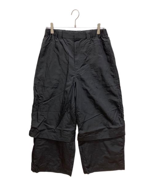 Dulcamara（ドゥルカマラ）Dulcamara (ドゥルカマラ) ヴィンテージナイロン2WAYルーズパンツ ブラックの古着・服飾アイテム