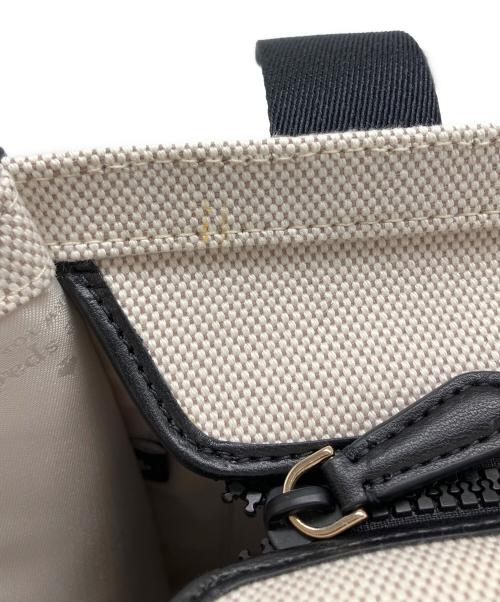Kate Spade（ケイトスペード）Kate Spade (ケイトスペード) キップ キャンバス スモール トート ブラック×ベージュの古着・服飾アイテム