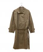 steinシュタイン）の古着「OVERSIZED DOUBLE LAPELED TIELOCKEN COAT　オーバーサイズタイロッケンコート」｜カーキ