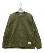WTAPSダブルタップス）の古着「SMOCK LS COTTON TWILL　スモック　コットンツイル　ロングスリーブカットソー」｜オリーブ