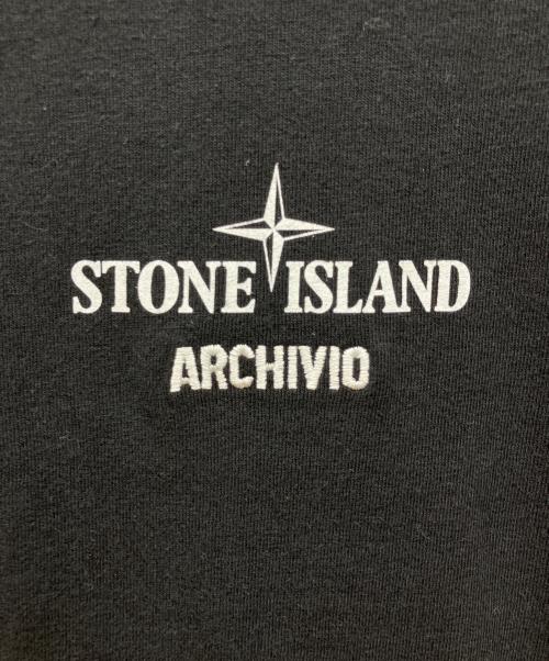 STONE ISLAND（ストーンアイランド）STONE ISLAND (ストーンアイランド) ARCHIVIO プリントTシャツ ブラック サイズ:Ｍの古着・服飾アイテム