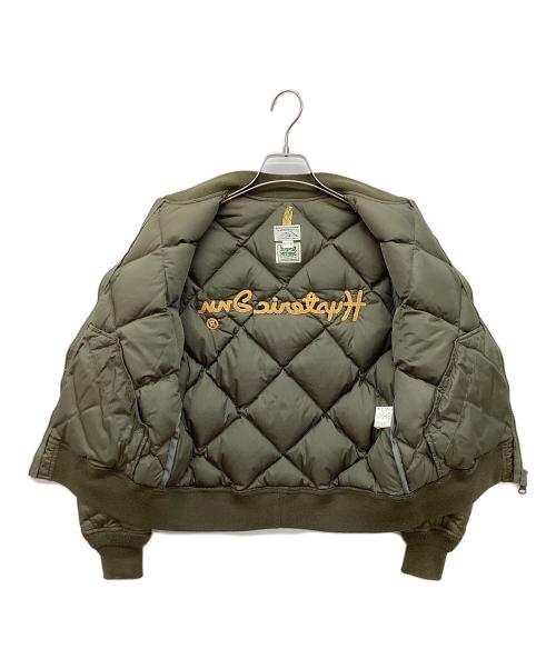 Rocky Mountain FeatherBed（ロッキーマウンテンフェザーベッド）Rocky Mountain FeatherBed (ロッキーマウンテンフェザーベッド) Hysteric Glamour (ヒステリックグラマー) キルティングジャケット 0153AB01 カーキ サイズ:FREEの古着・服飾アイテム