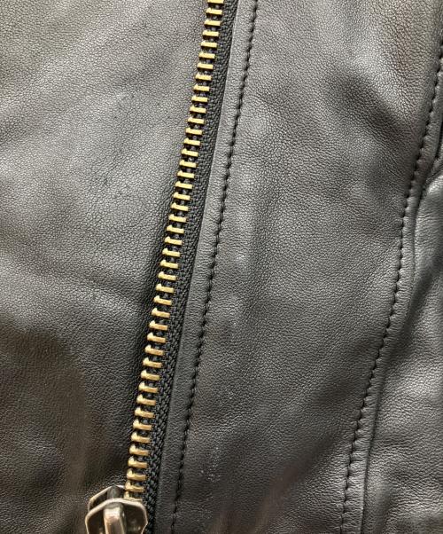 HELMUT LANG（ヘルムートラング）HELMUT LANG (ヘルムートラング) ラムスキンフーディレザージャケット ブラック サイズ:Mの古着・服飾アイテム