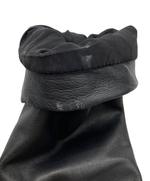 HELMUT LANG（ヘルムートラング）HELMUT LANG (ヘルムートラング) ラムスキンフーディレザージャケット ブラック サイズ:Mの古着・服飾アイテム