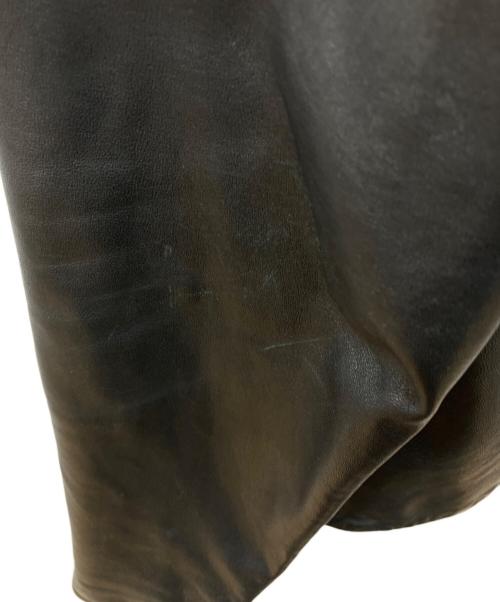 HELMUT LANG（ヘルムートラング）HELMUT LANG (ヘルムートラング) ラムスキンフーディレザージャケット ブラック サイズ:Mの古着・服飾アイテム