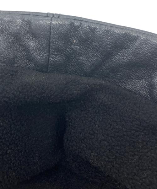 HELMUT LANG（ヘルムートラング）HELMUT LANG (ヘルムートラング) ラムスキンフーディレザージャケット ブラック サイズ:Mの古着・服飾アイテム