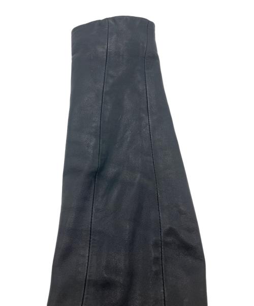 HELMUT LANG（ヘルムートラング）HELMUT LANG (ヘルムートラング) ラムスキンフーディレザージャケット ブラック サイズ:Mの古着・服飾アイテム