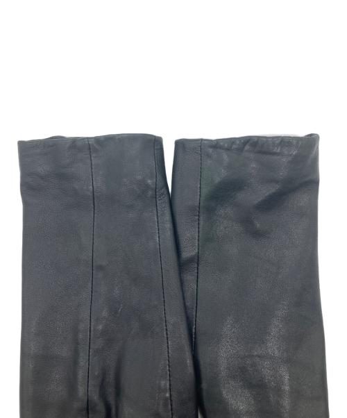 HELMUT LANG（ヘルムートラング）HELMUT LANG (ヘルムートラング) ラムスキンフーディレザージャケット ブラック サイズ:Mの古着・服飾アイテム