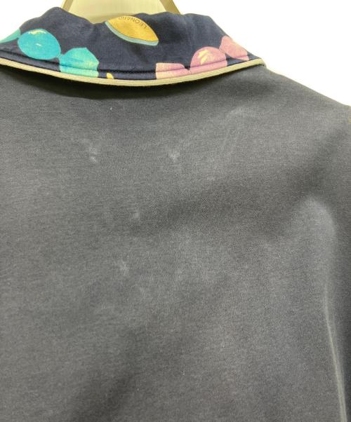 LEONARD SPORT（レオナール スポーツ）LEONARD SPORT (レオナール スポーツ) 総柄ロングスリーブポロシャツ ネイビー サイズ:42の古着・服飾アイテム