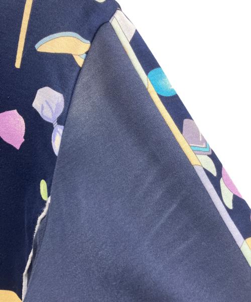 LEONARD SPORT（レオナール スポーツ）LEONARD SPORT (レオナール スポーツ) 総柄ロングスリーブポロシャツ ネイビー サイズ:42の古着・服飾アイテム