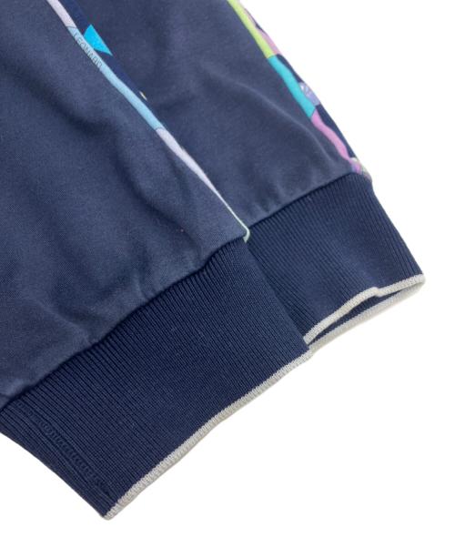 LEONARD SPORT（レオナール スポーツ）LEONARD SPORT (レオナール スポーツ) 総柄ロングスリーブポロシャツ ネイビー サイズ:42の古着・服飾アイテム