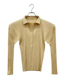 PLEATS PLEASE（プリーツプリーズ）の古着「プリーツシャツ」｜ベージュ