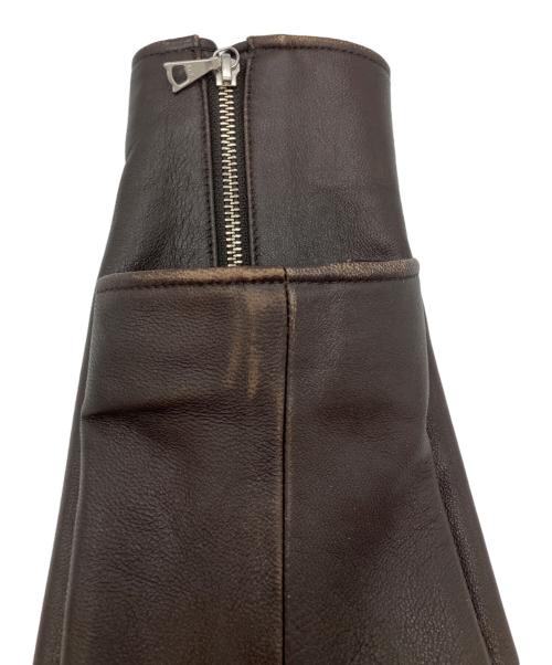 BEAMS HEART（ビームスハート）BEAMS HEART (ビームスハート) リアルレザー シングルライダース ブラウン サイズ:Sの古着・服飾アイテム