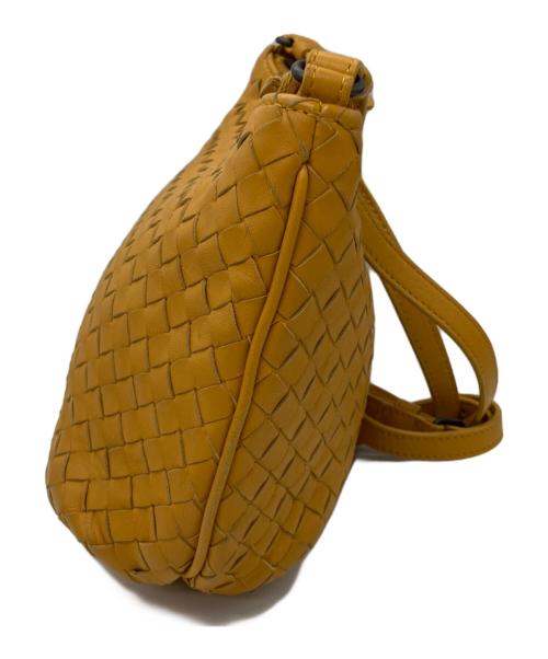 BOTTEGA VENETA（ボッテガベネタ）BOTTEGA VENETA (ボッテガベネタ) イントレチャートレザーショルダーバッグ イエローの古着・服飾アイテム
