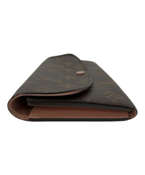 LOUIS VUITTON（ルイ ヴィトン）LOUIS VUITTON (ルイ ヴィトン) ポルトフォイユ･エミリー　ローズ・バレリーヌ　モノグラム長財布 ブラウンの古着・服飾アイテム