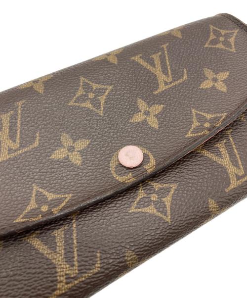 LOUIS VUITTON（ルイ ヴィトン）LOUIS VUITTON (ルイ ヴィトン) ポルトフォイユ･エミリー　ローズ・バレリーヌ　モノグラム長財布 ブラウンの古着・服飾アイテム
