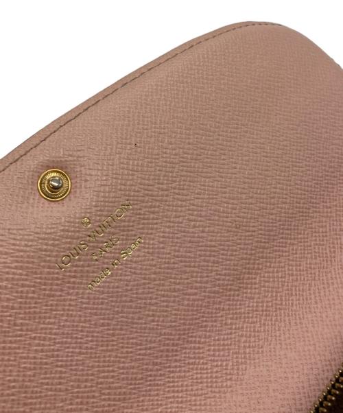 LOUIS VUITTON（ルイ ヴィトン）LOUIS VUITTON (ルイ ヴィトン) ポルトフォイユ･エミリー　ローズ・バレリーヌ　モノグラム長財布 ブラウンの古着・服飾アイテム