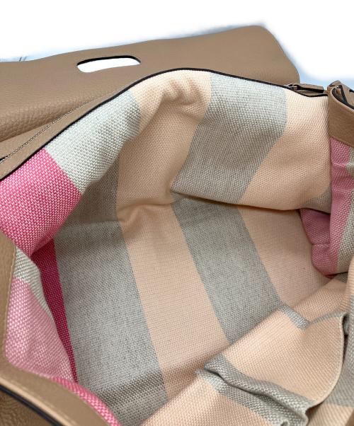 GUCCI（グッチ）GUCCI (グッチ) バンブー デイリー レザートップハンドルバッグ ハンドバッグ ブラウンの古着・服飾アイテム