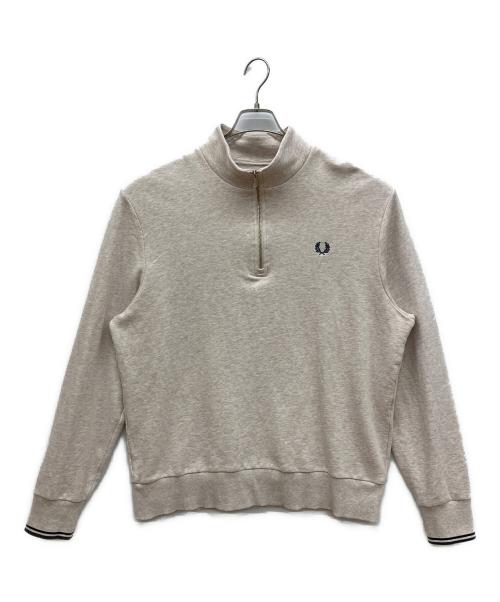 FRED PERRY（フレッドペリー）FRED PERRY (フレッドペリー) HARF ZIP SWEATSHIRT　ハーフジップスウェットシャツ グレー サイズ:XLの古着・服飾アイテム
