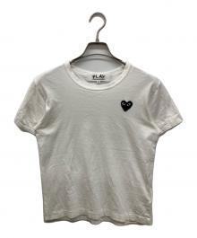 PLAY COMME des GARCONS（プレイコムデギャルソン）の古着「HEART TEE　ワンポイントＴシャツ」｜ホワイト