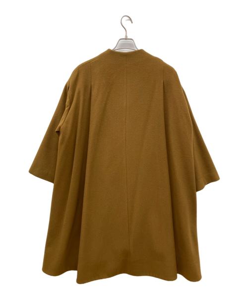 ELIN（エリン）ELIN (エリン) ウールブレンド アシメントリー ノーカラー コート ブラウン サイズ:36の古着・服飾アイテム